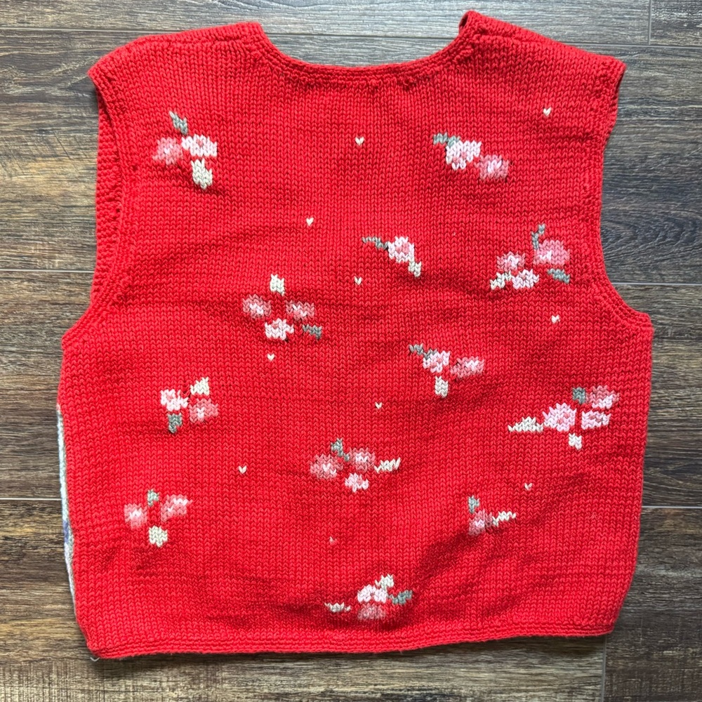 Vintage Metropolitan Red Sweater M - Picture 2 of 7